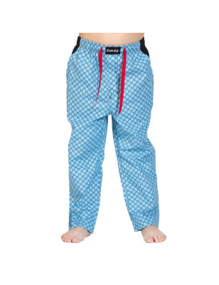 Dětské kalhoty - vzor na modré