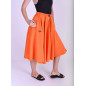 Kolová sukně pomerančová