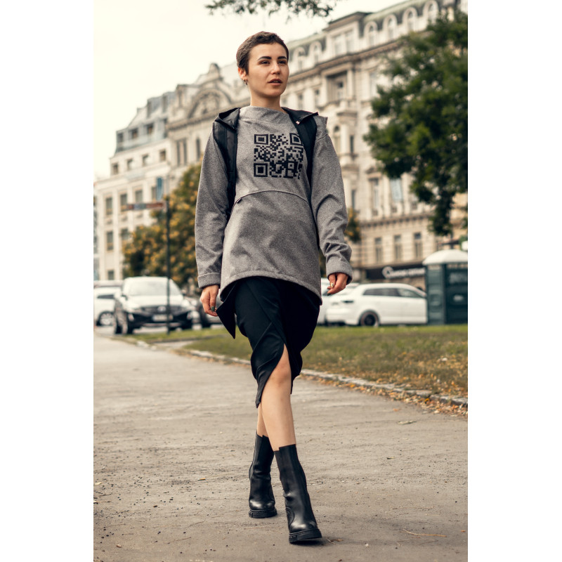 Mikina EMES - Šedá melír Elegance Mikina EMES - Šedá melír Elegance