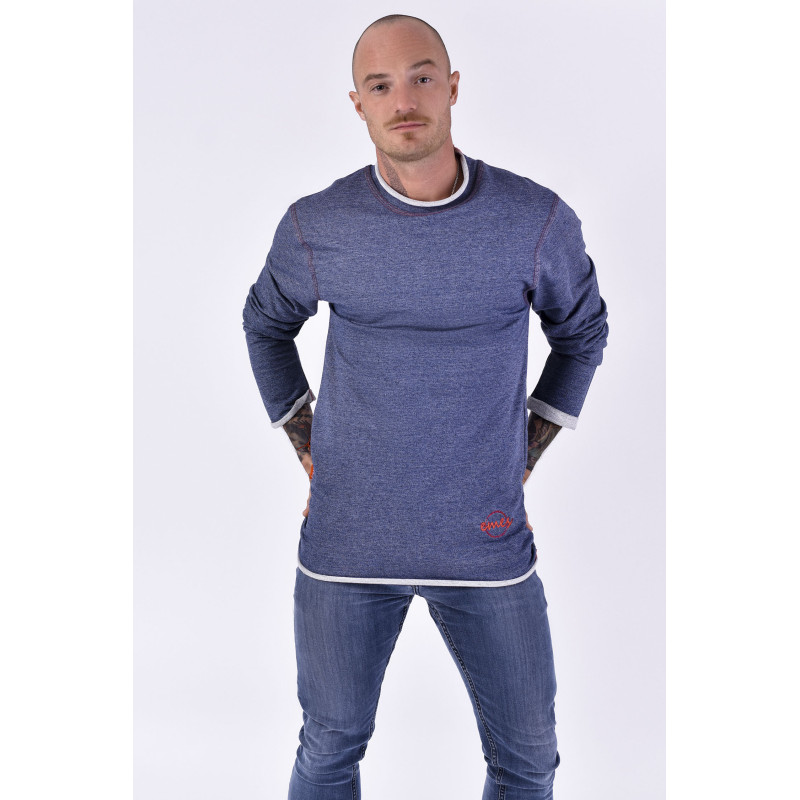 T-shirt Denim / Grey long T-shirt Denim / Grey long