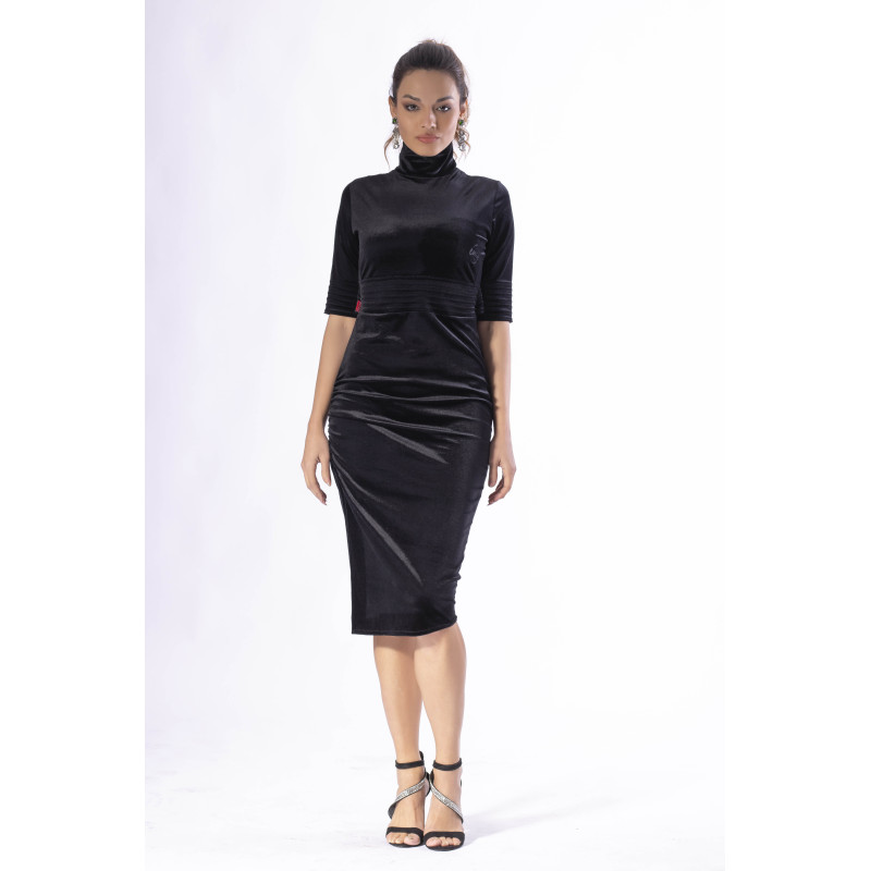 Šaty “sportovní elegance” Black - with a collar Šaty “sportovní elegance” Black - with a collar