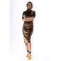 Šaty “sportovní elegance” Golden brown - with a collar
