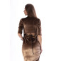 Šaty “sportovní elegance” Golden brown - with a collar