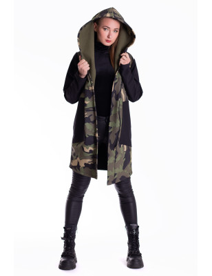 Bunda “Big Hood”  Army - Black