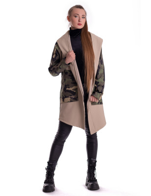 Bunda “Big Hood”  Beige - Army