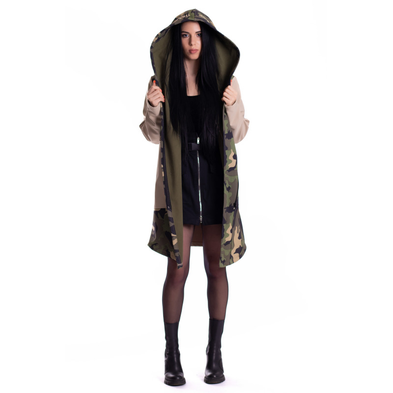 Bunda “Big Hood” Army - Beige Bunda “Big Hood” Army - Beige