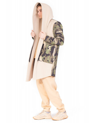 Bunda “Big Hood”  Beige - Army