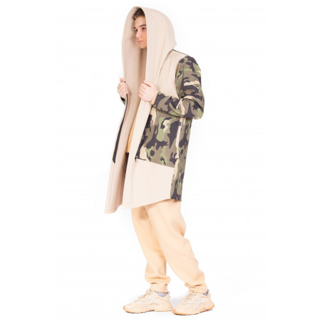 Bunda “Big Hood”  Beige - Army