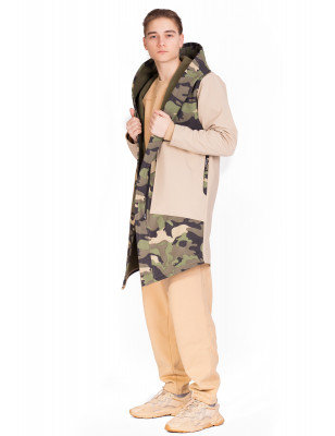 Bunda “Big Hood” Army - Beige