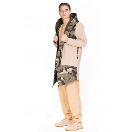 Bunda “Big Hood” Army - Beige