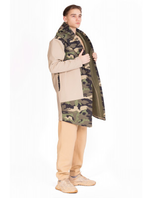 Bunda “Big Hood” Army - Beige