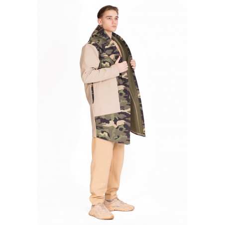 Bunda “Big Hood” Army - Beige